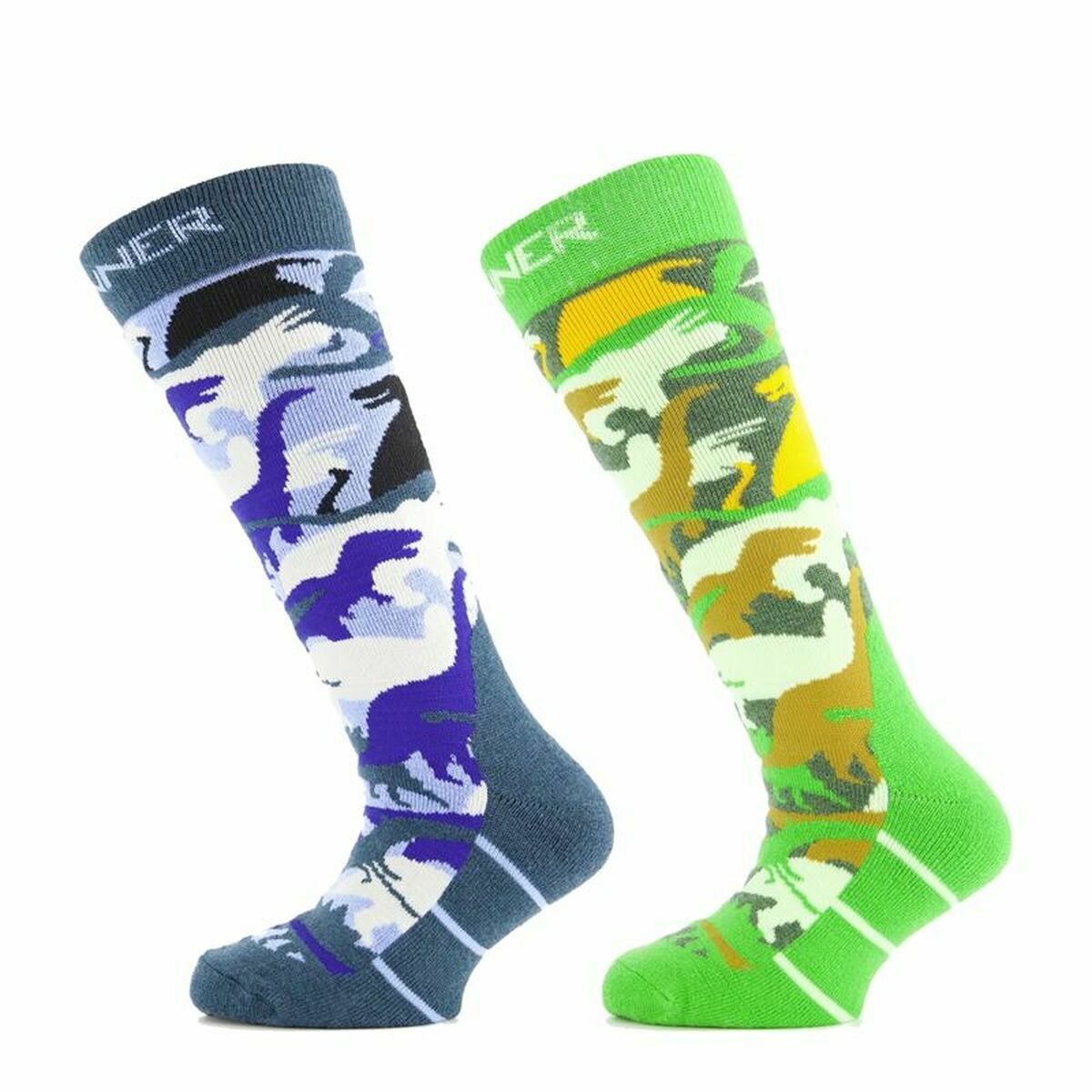 Sports Socks Sinner Dino Blue Green Children’s 2 Units Ski