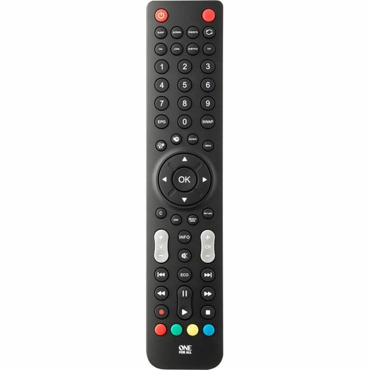 Universal Remote Control One For All Black Universal Remote Control One For All Black