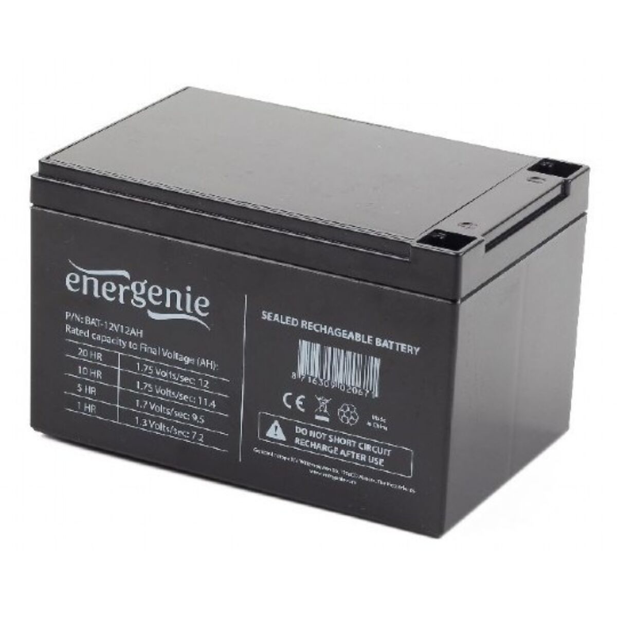 Battery for Uninterruptible Power Supply System UPS GEMBIRD BAT-12V12AH 12 Ah 12 V Battery for Uninterruptible Power Supply System UPS GEMBIRD BAT-12V12AH 12 Ah 12 V