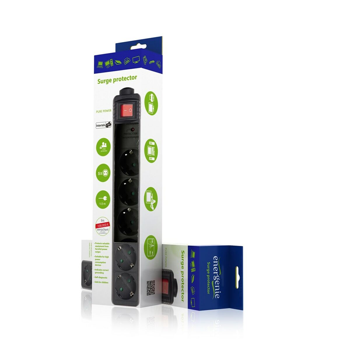 Power Socket – 5 sockets with Switch Energenie SPG5-C-15 (4,5 m)
