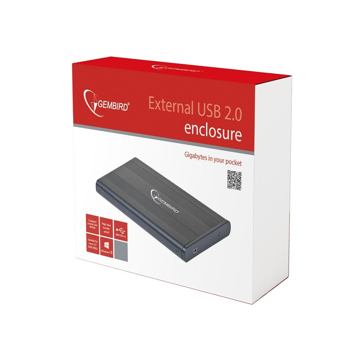 External Box GEMBIRD EE2-U2S-5 Black 2,5″