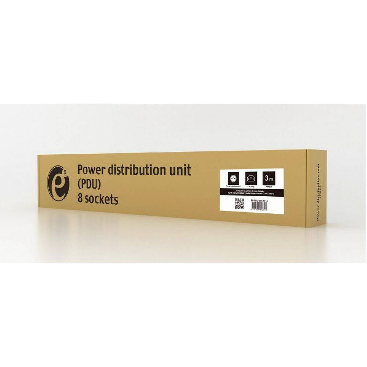 Schuko 19″ 8 Way Multi-socket Adapter with On / Off Switch GEMBIRD EG-PDU-014-FC14 (3 m)