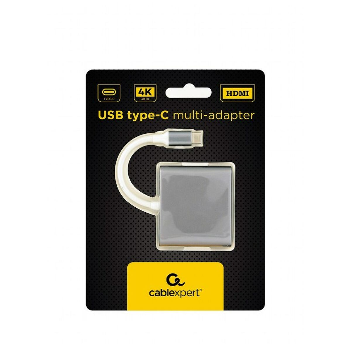 3-Port USB-C Hub GEMBIRD A-CM-HDMIF-02-SG Grey