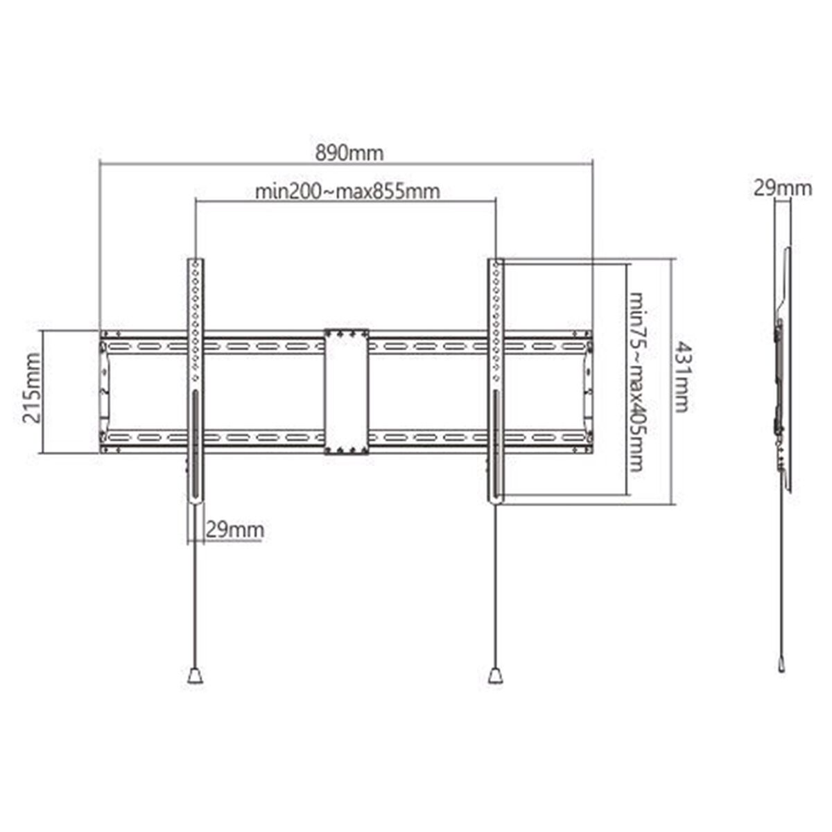 Wall Bracket GEMBIRD WM-90F-01 43″ 90″