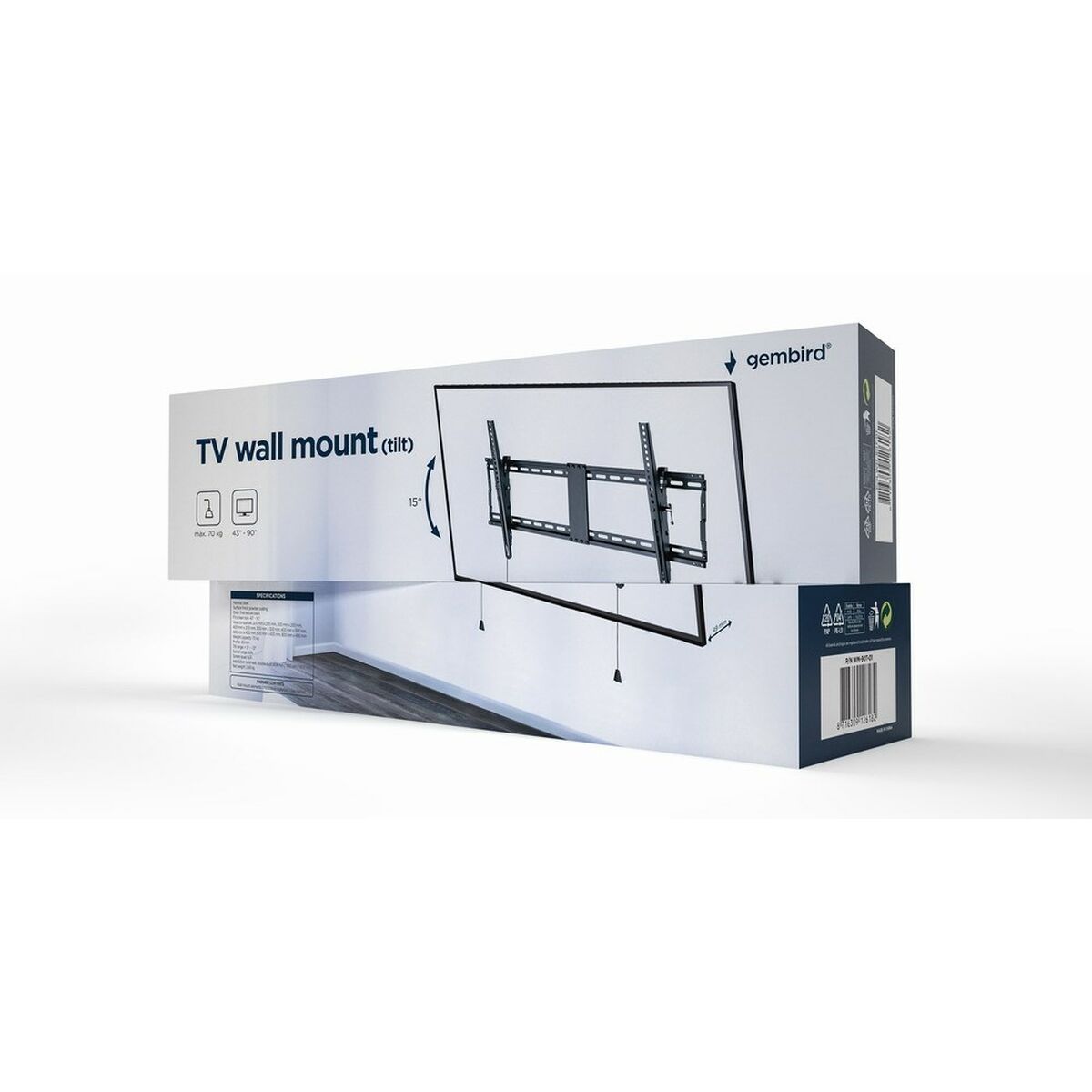 Wall Bracket GEMBIRD WM-90T-01 43″ 90″