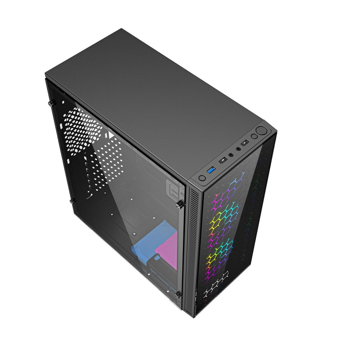 ATX Semi-tower Box GEMBIRD CCC-FC-500 Black Multicolour