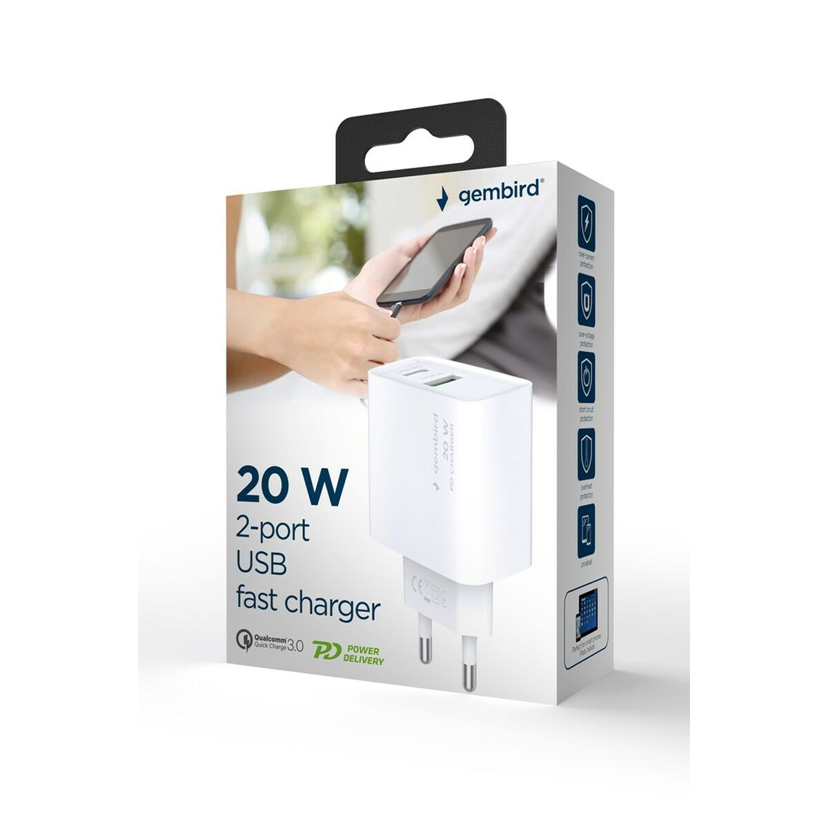 Wall Charger GEMBIRD TA-UC-PDQC20-01-W