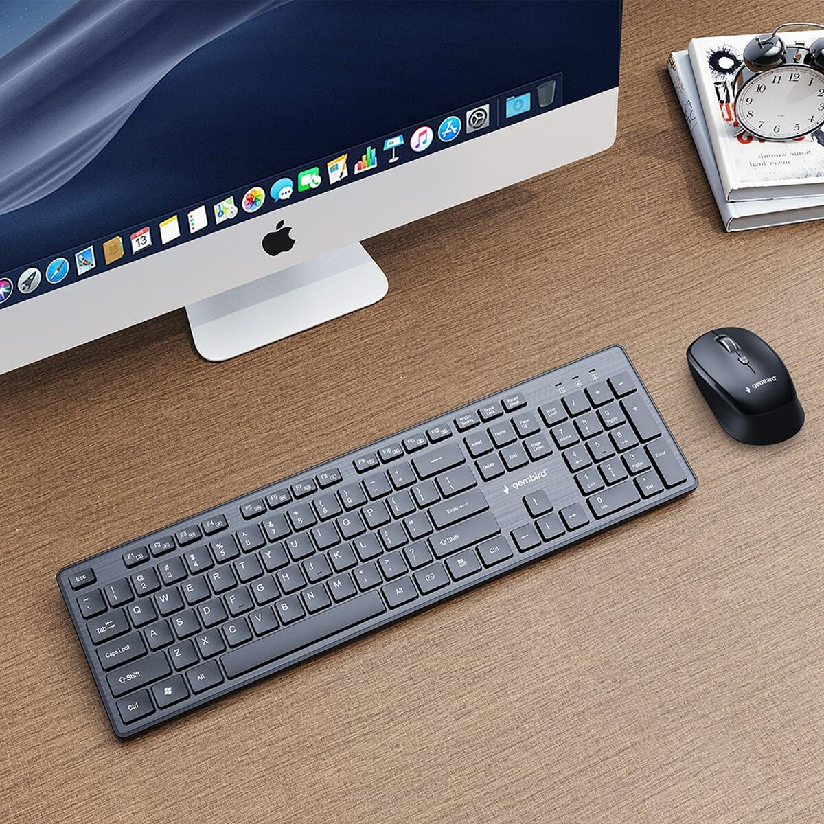 Keyboard and Wireless Mouse GEMBIRD KBS-WCH-04 Black English QWERTY