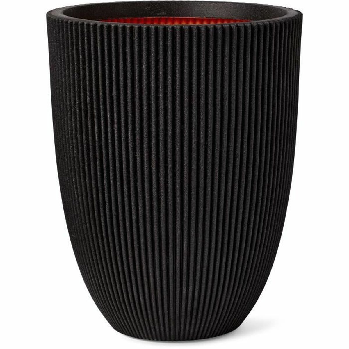 Planter Capi Europe Black Plastic Circular Planter Capi Europe Black Plastic Circular