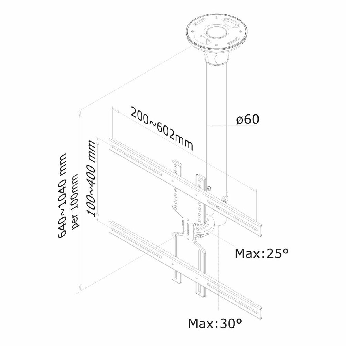 TV Mount Neomounts FPMA-C400BLACK 52″ 35 kg