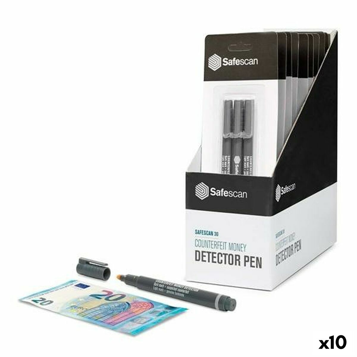 False Banknote Detector Pen Safescan 10 Units False Banknote Detector Pen Safescan 10 Units