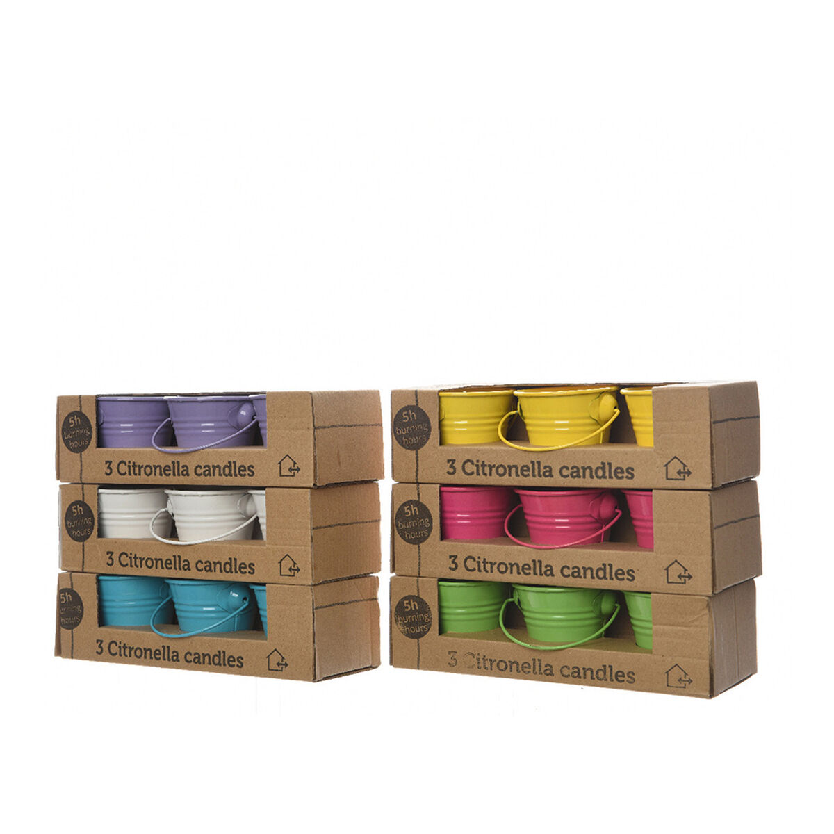 Mosquito repellent Decoris Candle Set Ã 5 x 6,5 cm Multicolour 45 g