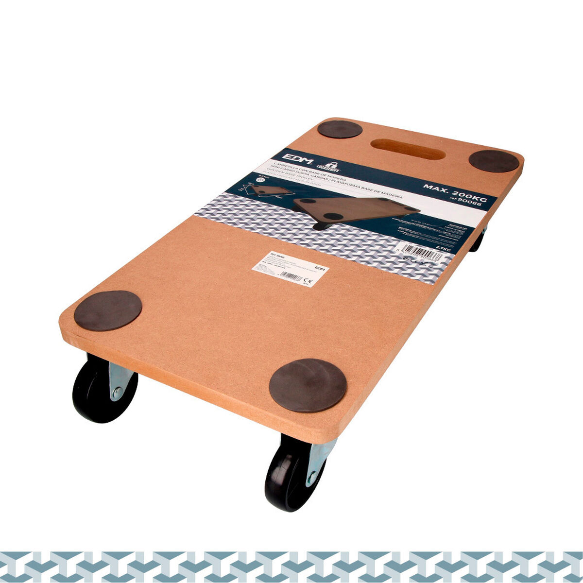 Platform EDM With wheels 58 x 30 x 12 cm 200 kg