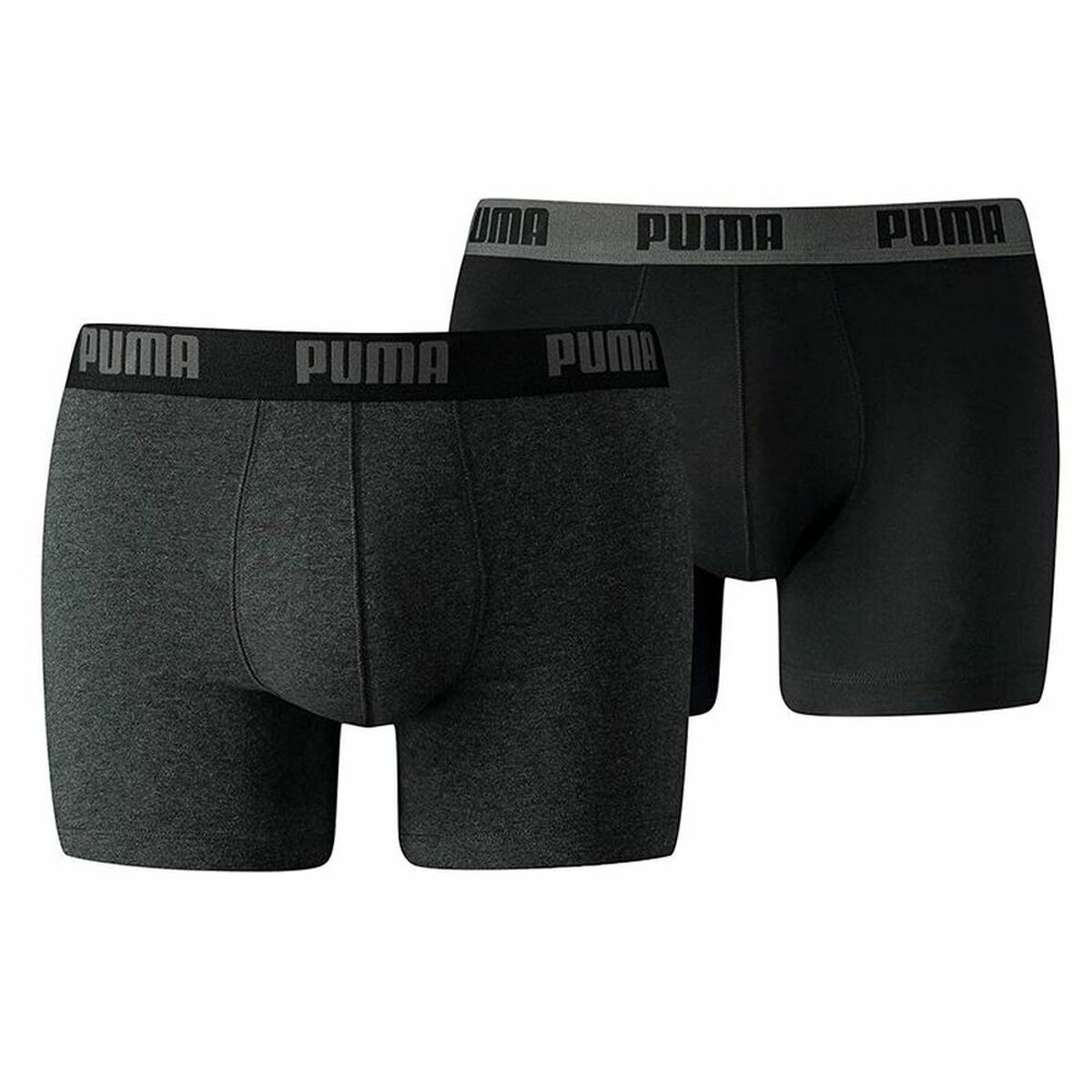 Boxer Puma Basic Black/Grey (2 uds) Boxer Puma Basic Black/Grey (2 uds)