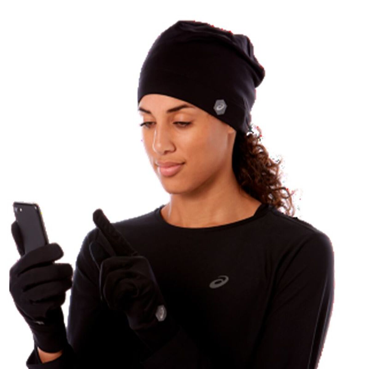 Hat & Gloves Asics ASOCS Black Running