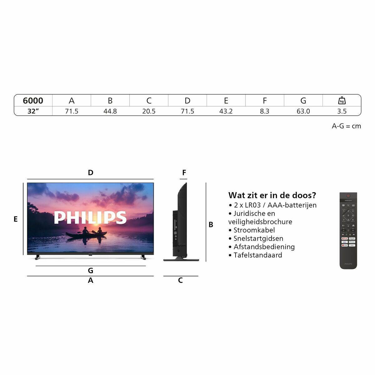 Smart TV Philips 32PHS6000/12 32″ HD LED HDR
