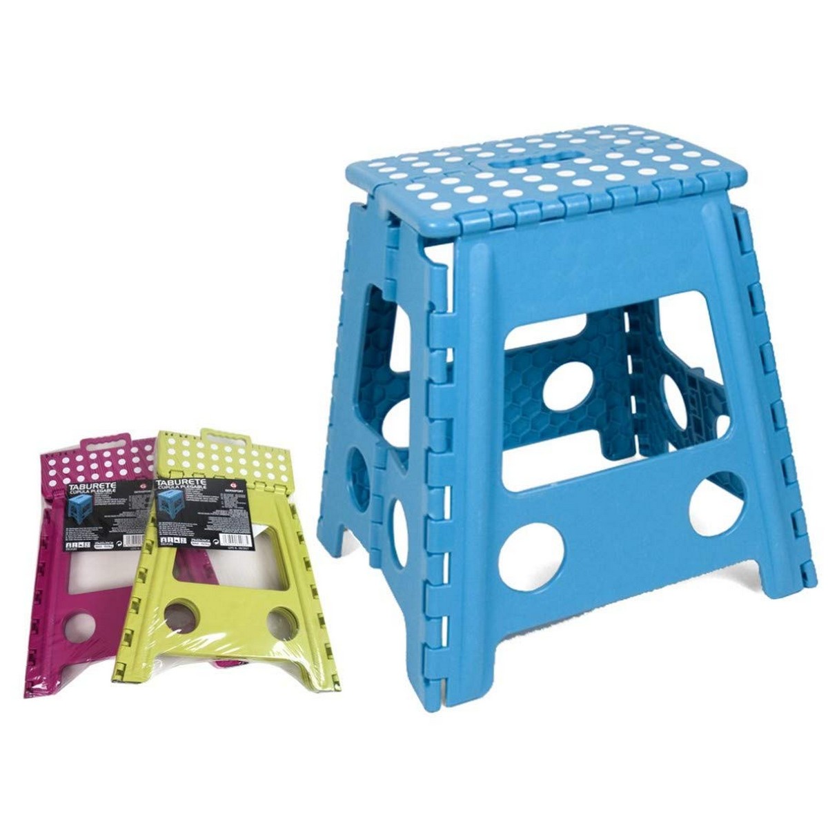 Folding Stool Bensontools 80 kg Multicolour polypropylene 23 x 19 x 19 cm Folding Stool Bensontools 80 kg Multicolour polypropylene 23 x 19 x 19 cm
