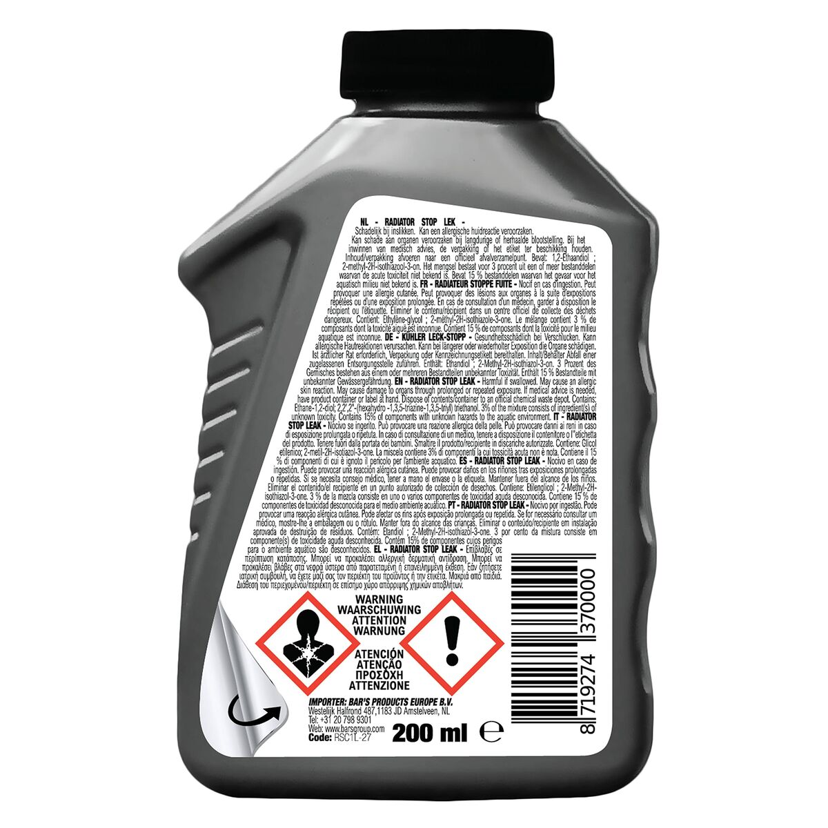 Cooling system leakage covers Bar’s Leaks BARSRSC1L91