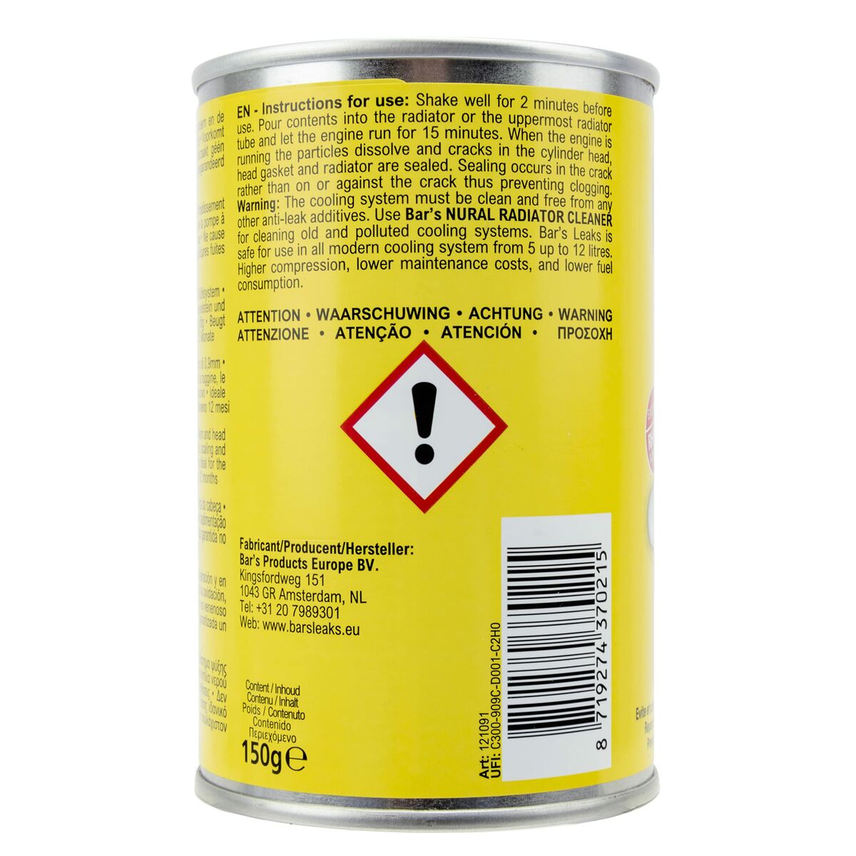 Radiator Cleaner Bar’s Leaks BARS121091 150 gr