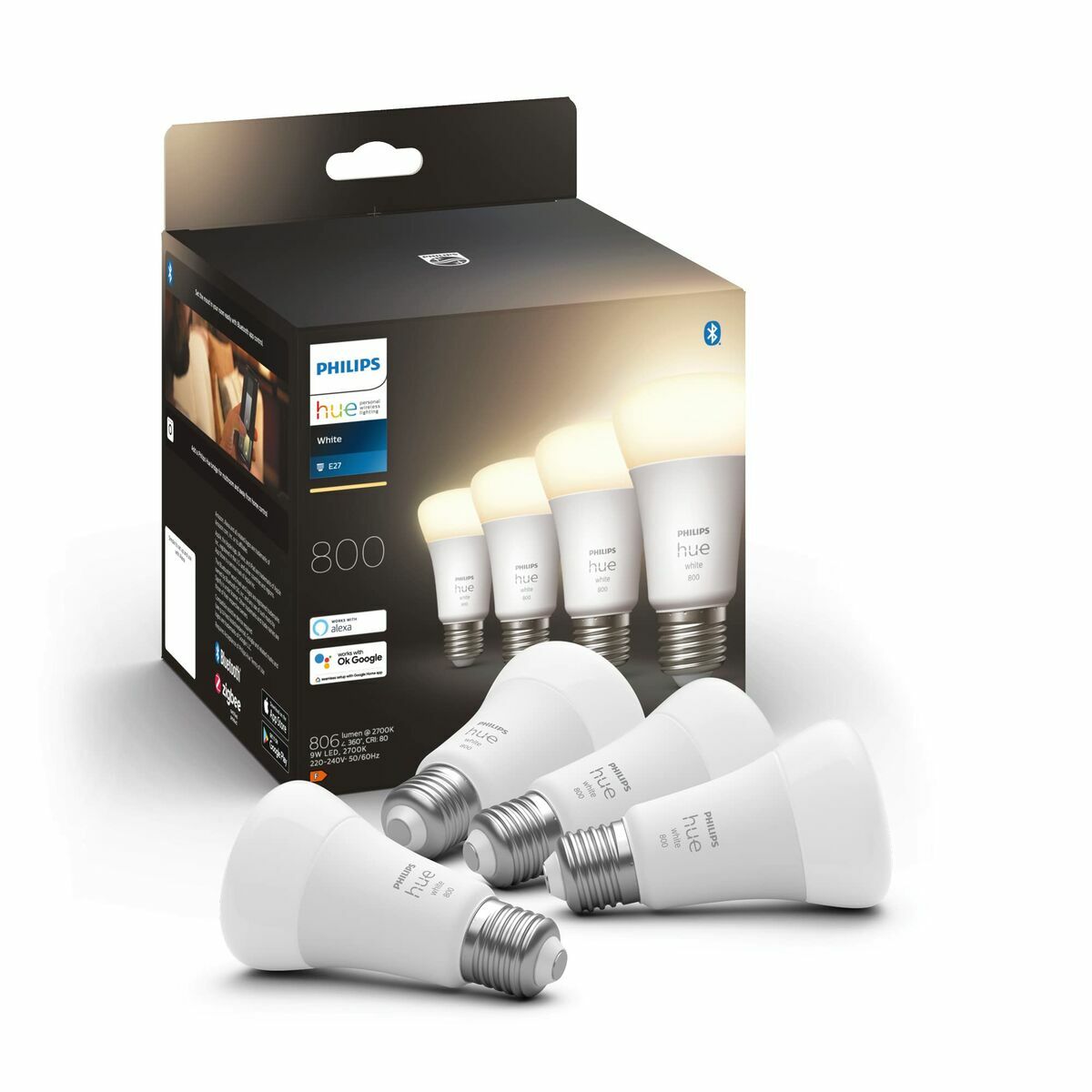 Smart Light bulb Philips 60 W 9 W E27 LED 2700 K 800 lm Smart Light bulb Philips 60 W 9 W E27 LED 2700 K 800 lm