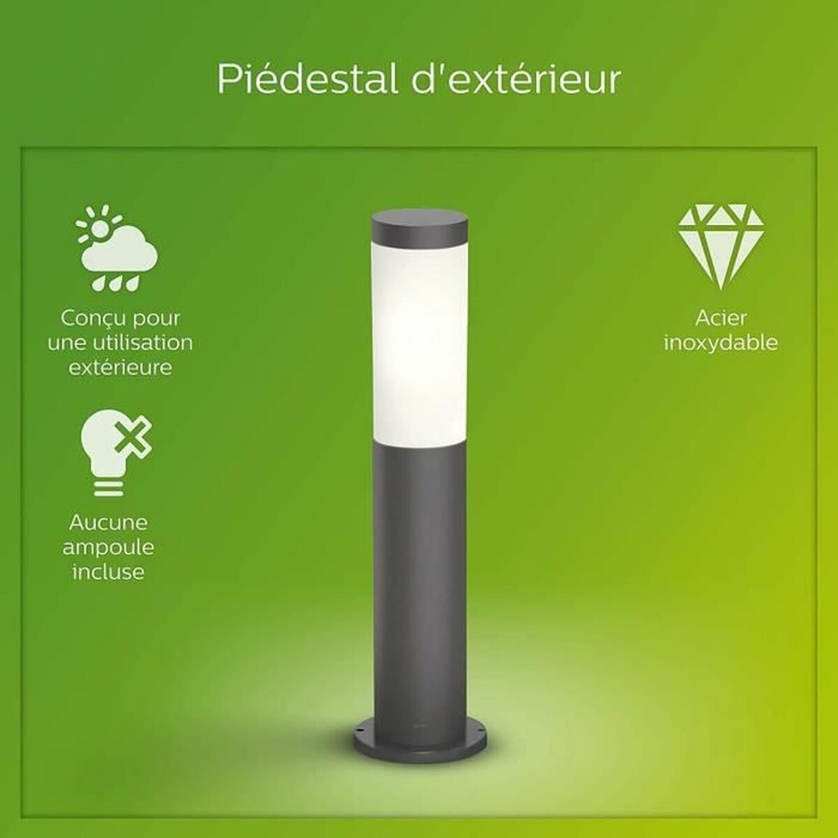 Lamp Philips Luminarias de exterior Anthracite E27 230 V 2700 K