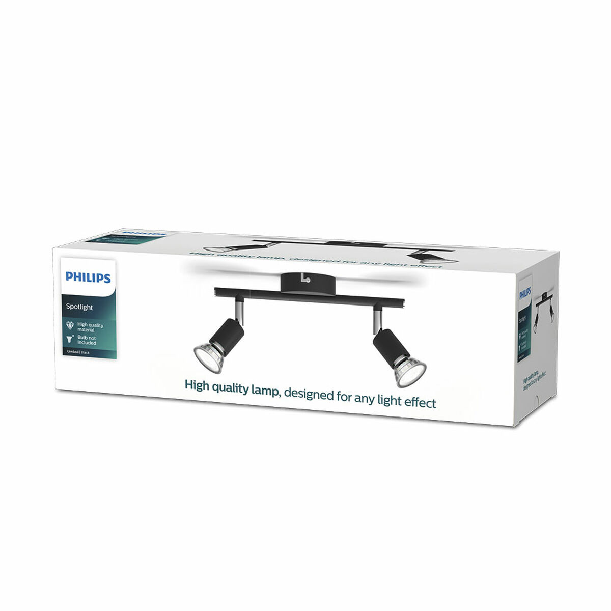 Spotlight Philips limbali Black GU10 (2 Units)