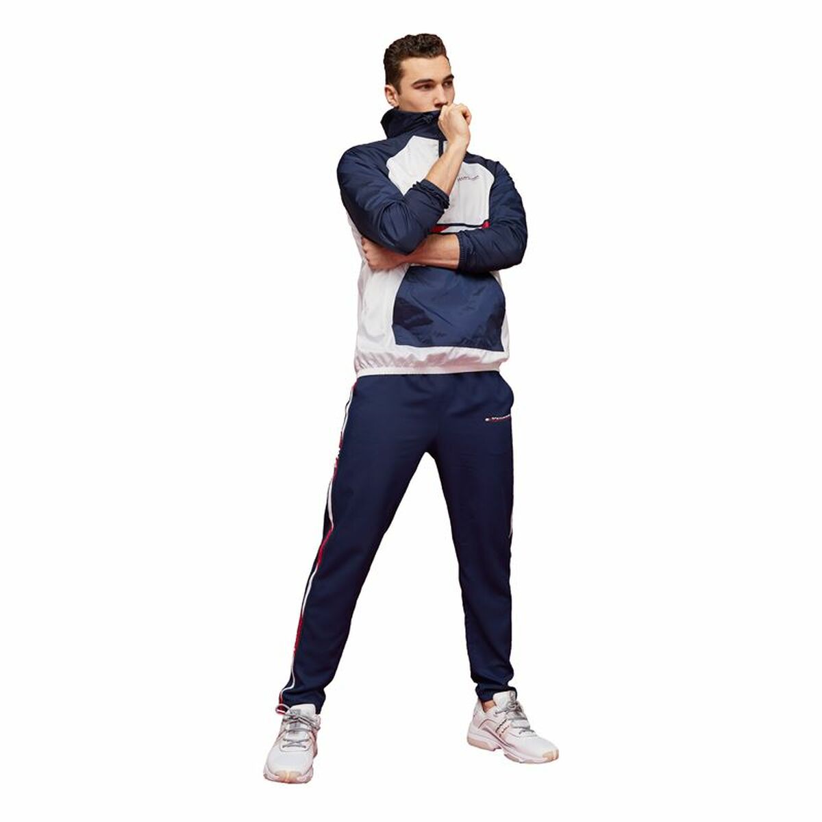 Men’s Sports Jacket Tommy Hilfiger Colour-Blocked Dark blue