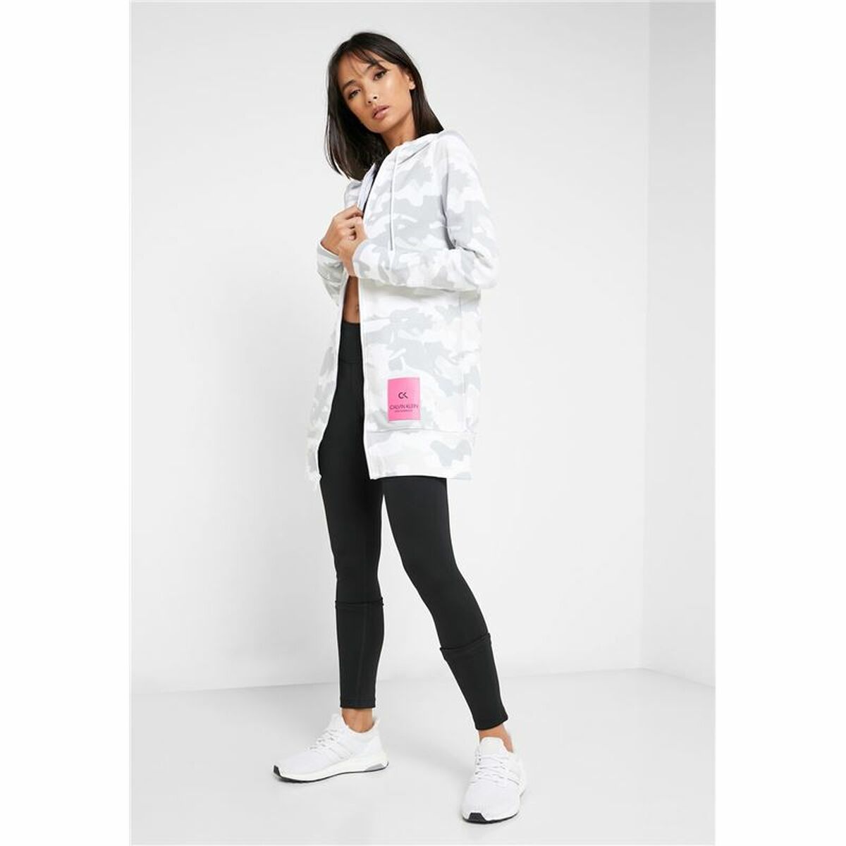 Women’s Sports Jacket Calvin Klein Full Zip White