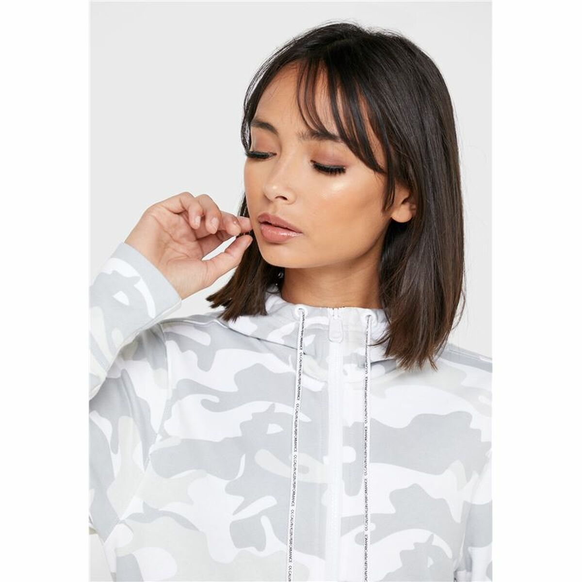 Women’s Sports Jacket Calvin Klein Full Zip White