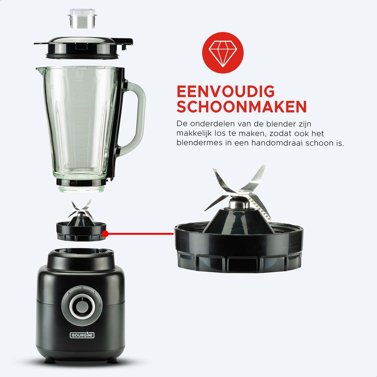Cup Blender Bourgini 213002 1400 W 1,75 L
