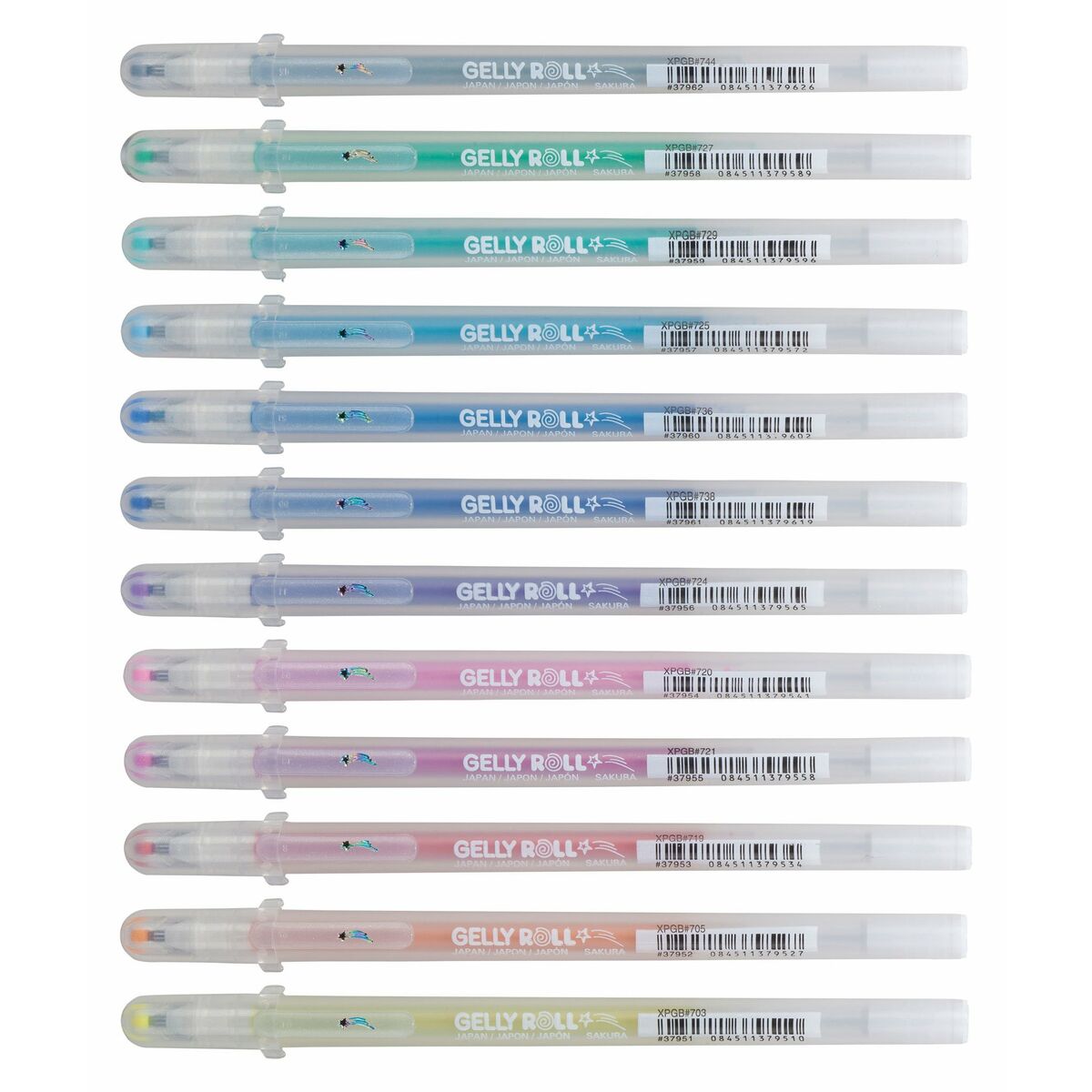 Set of Biros Talens Sakura Stardust Glitter 12 Pieces