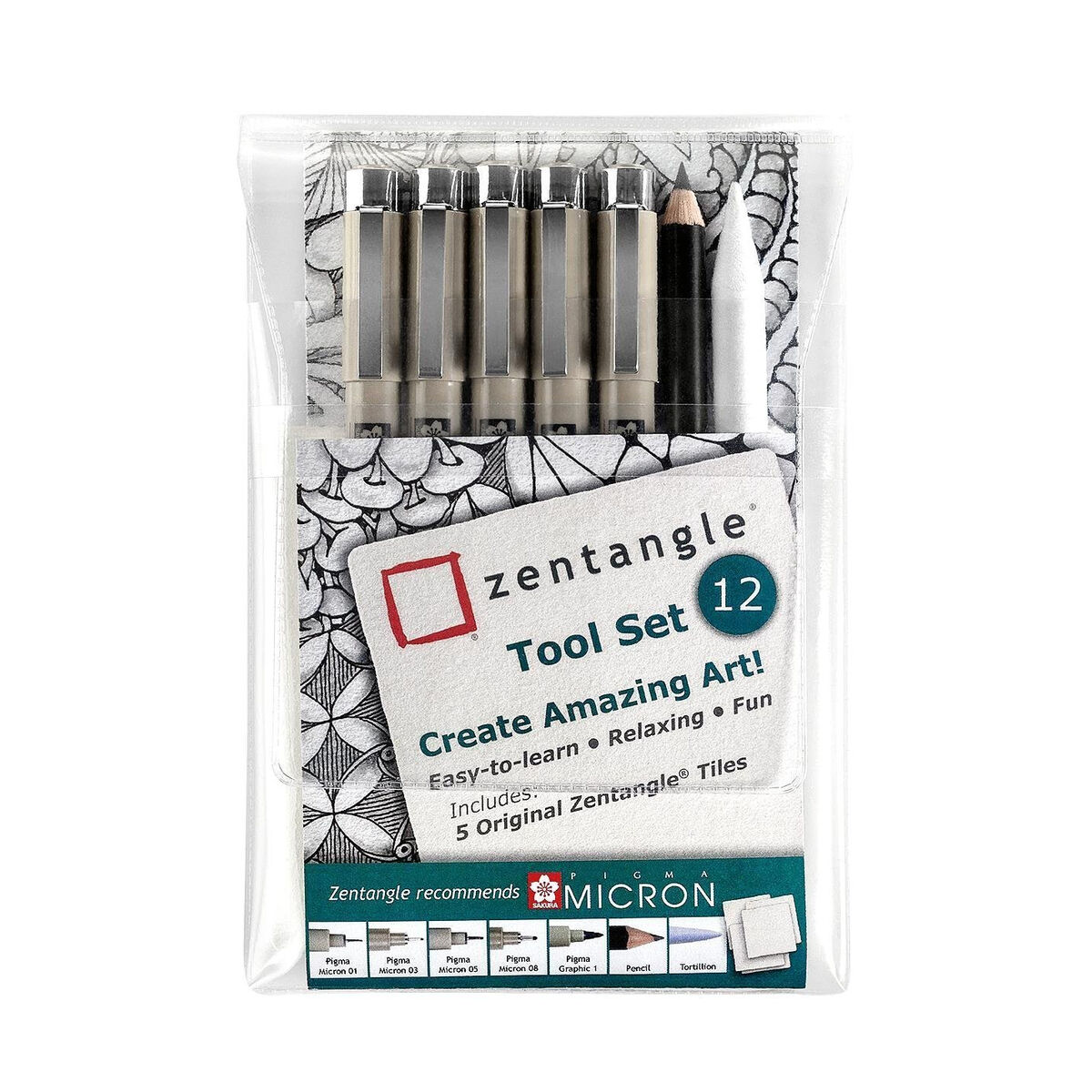 Drawing Set Talens Sakura Zentangle (12 Pieces) Drawing Set Talens Sakura Zentangle (12 Pieces)