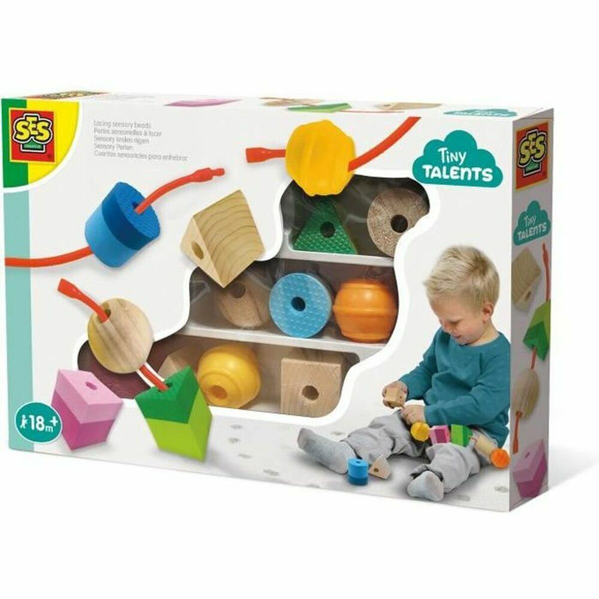 Educational Game SES Creative Cuentas sensoriales para enhebrar Multicolour Educational Game SES Creative Cuentas sensoriales para enhebrar Multicolour