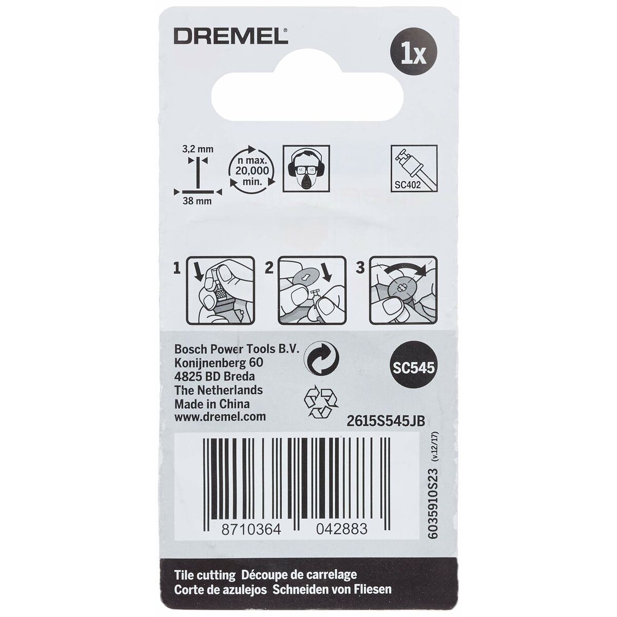 Diamond disc Dremel S545  38 mm