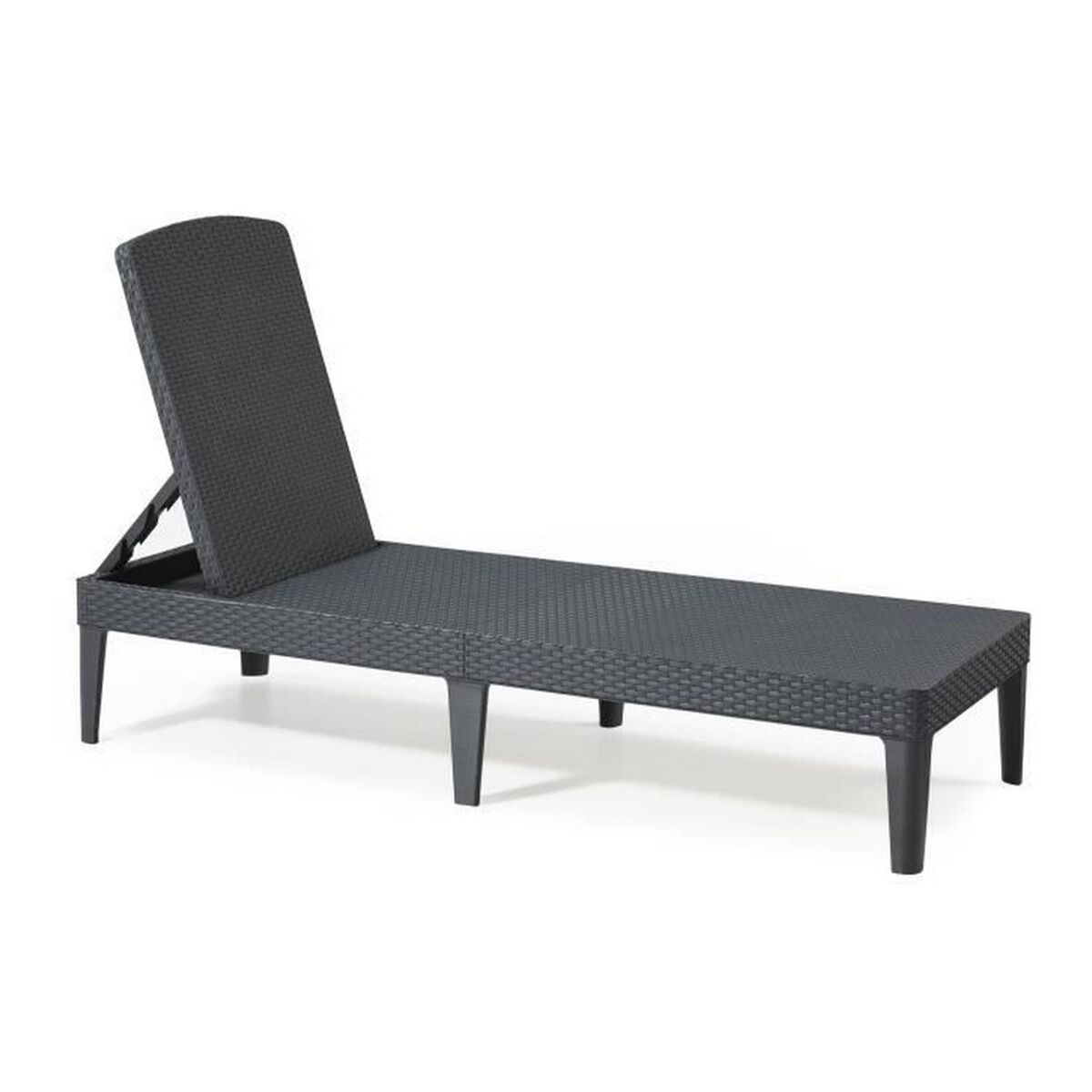 Sun-lounger Allibert Jaipur Dark grey 187 x 58 x 29 cm Sun-lounger Allibert Jaipur Dark grey 187 x 58 x 29 cm