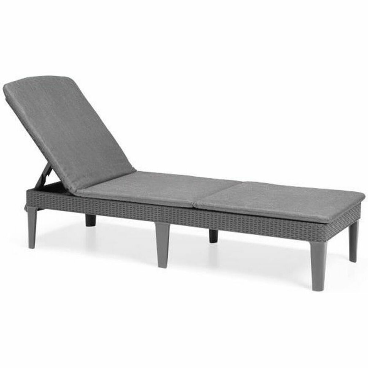 Sun-lounger Allibert by KETER Jaipur Grey Dark grey 187 x 58 x 29 cm Sun-lounger Allibert by KETER Jaipur Grey Dark grey 187 x 58 x 29 cm
