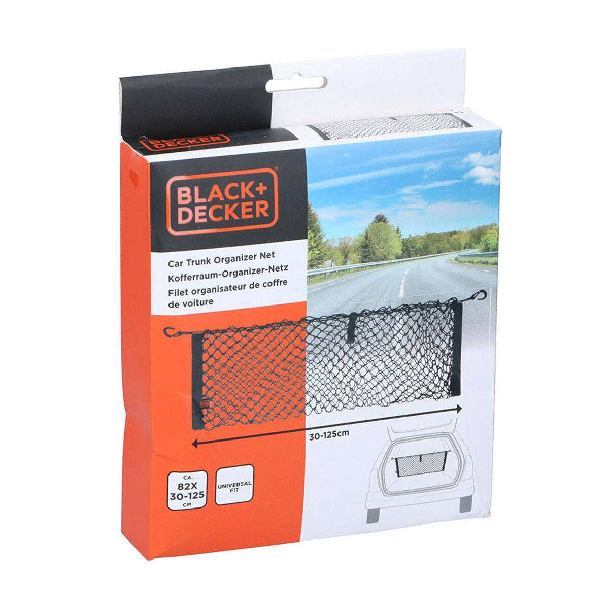 Car Boot Net Black & Decker Black 30-125 x 82 cm Car Boot Net Black & Decker Black 30-125 x 82 cm