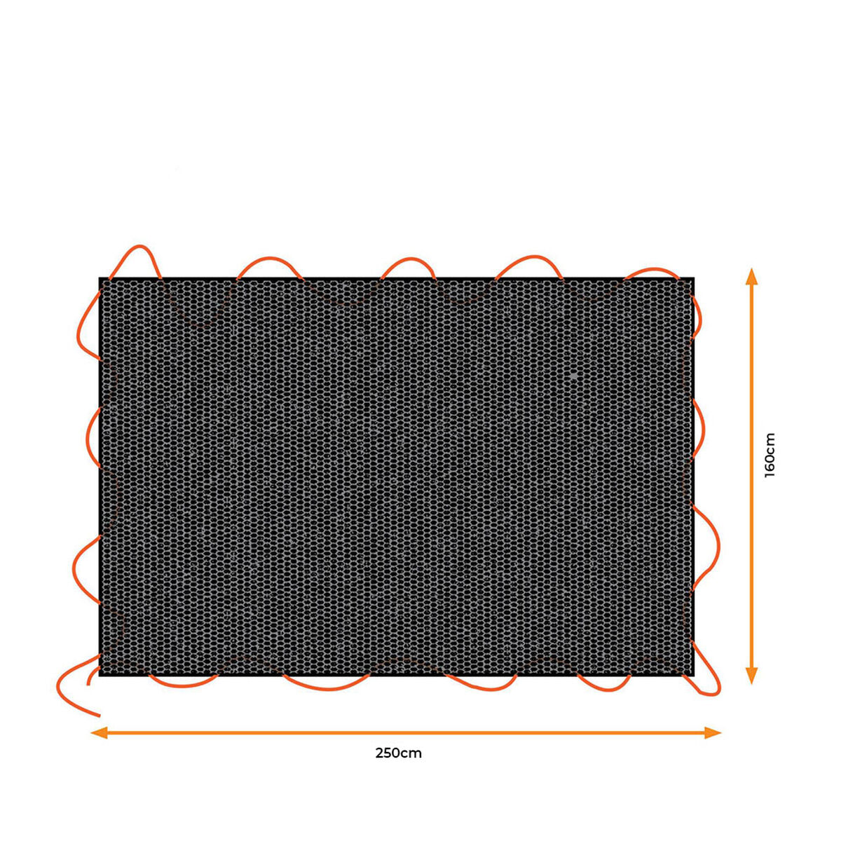 Trailer cover Black & Decker Black 1,6 x 2,5 m