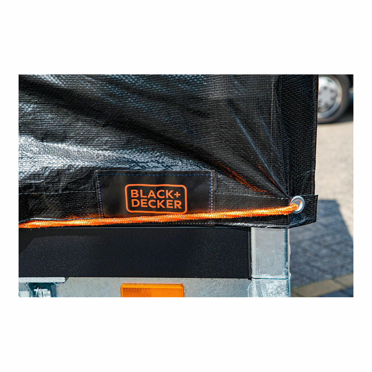 Trailer cover Black & Decker Black 3 x 4 m