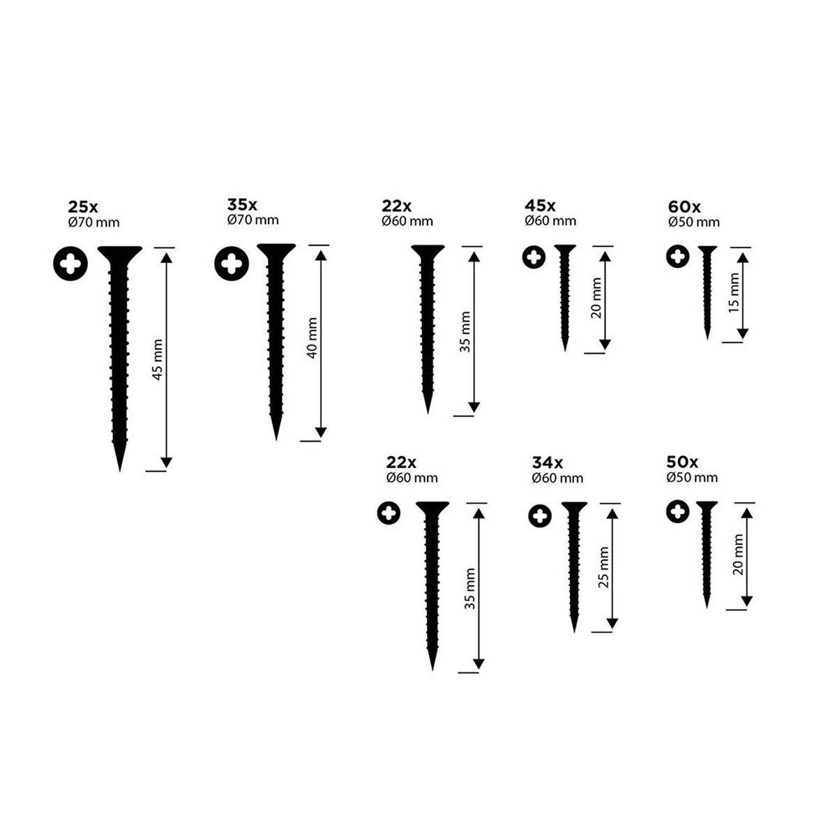 Screw kit Black & Decker Phillips Wood 332 Pieces
