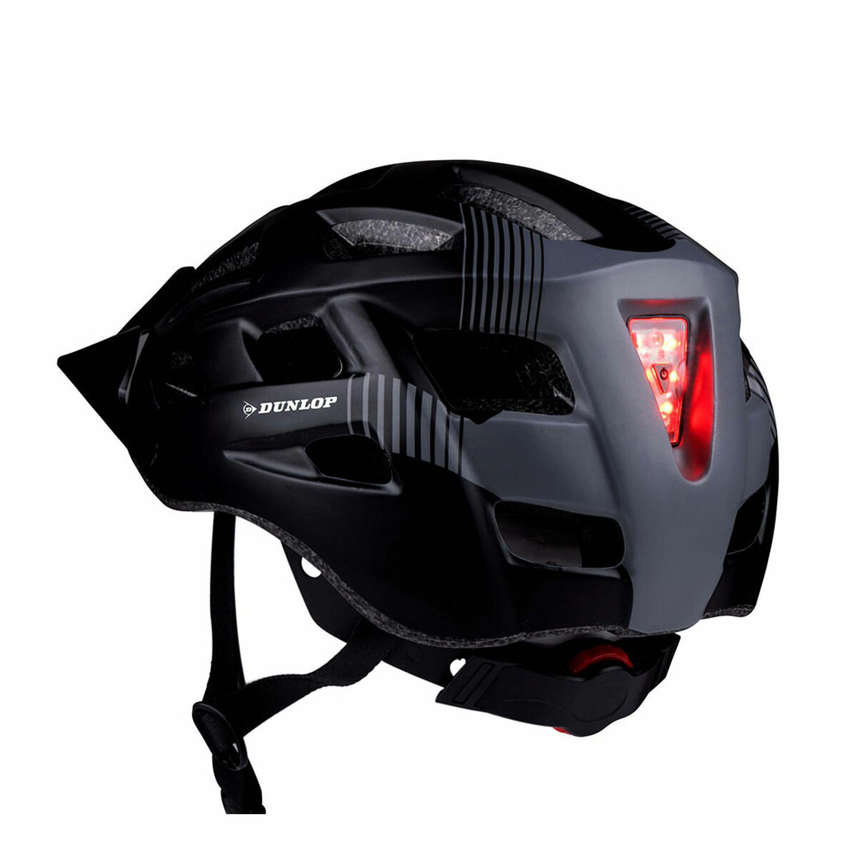 Adult’s Cycling Helmet Dunlop M Black LED Light