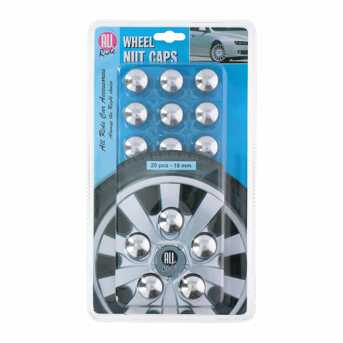 Wheel nut caps All Ride 19 mm 20 Pieces Wheel nut caps All Ride 19 mm 20 Pieces