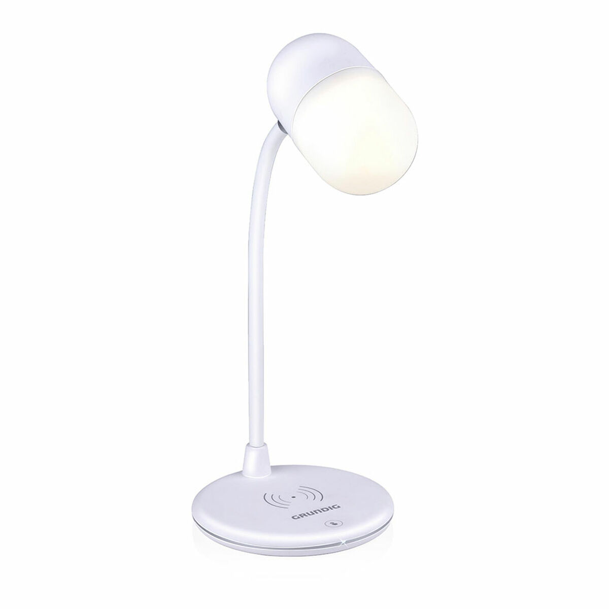 LED lamp with Speaker and Wireless Charger Grundig White 10 W 50 lm  12 x 26 cm Plastic 3-in-1