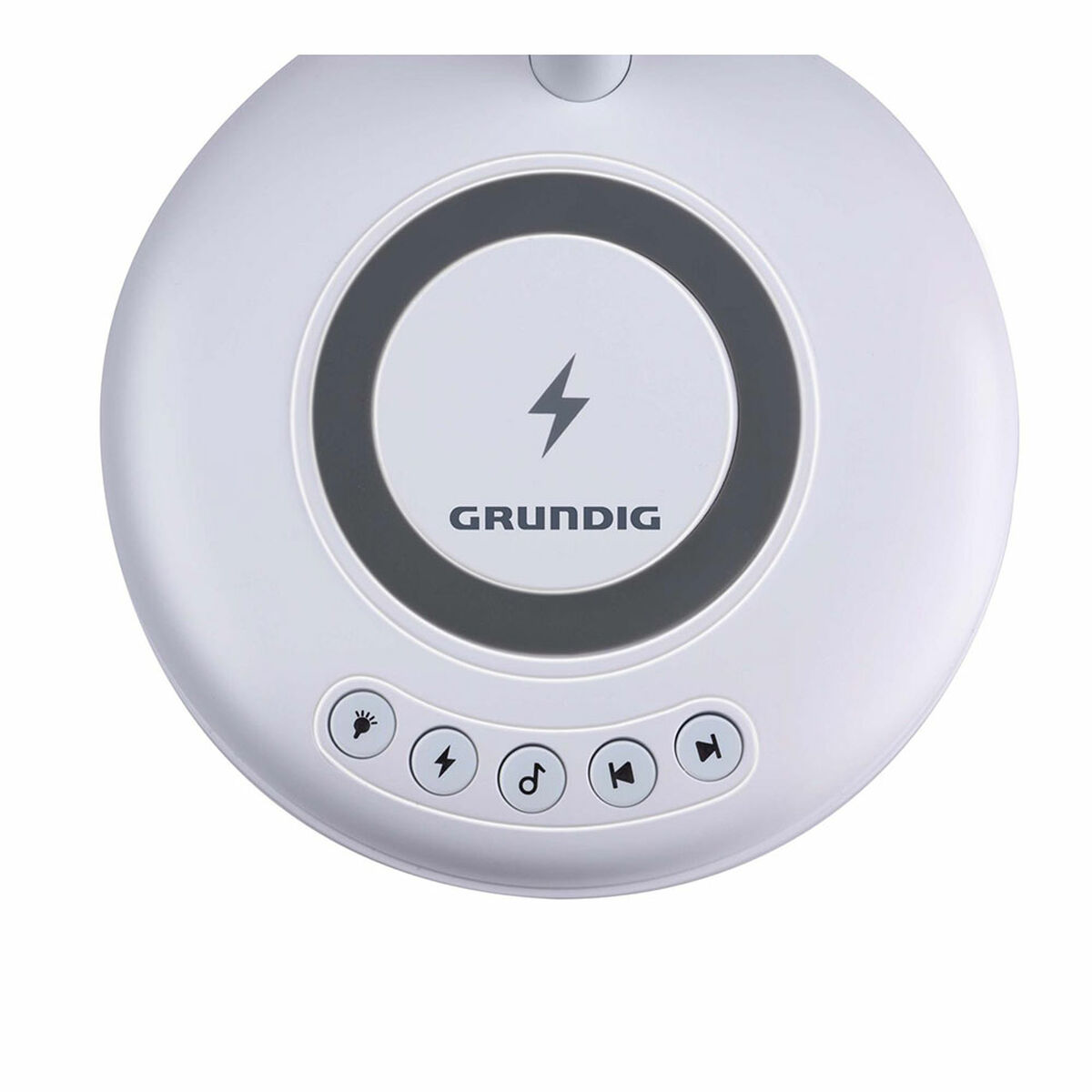 LED lamp with Speaker and Wireless Charger Grundig White 15 W 76 Lm Ã 12 x 34 cm Plastic 3-in-1