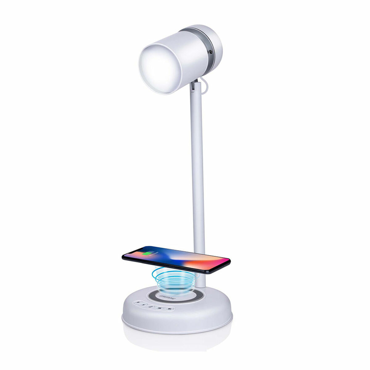 LED lamp with Speaker and Wireless Charger Grundig White 15 W 76 Lm Ã 12 x 34 cm Plastic 3-in-1
