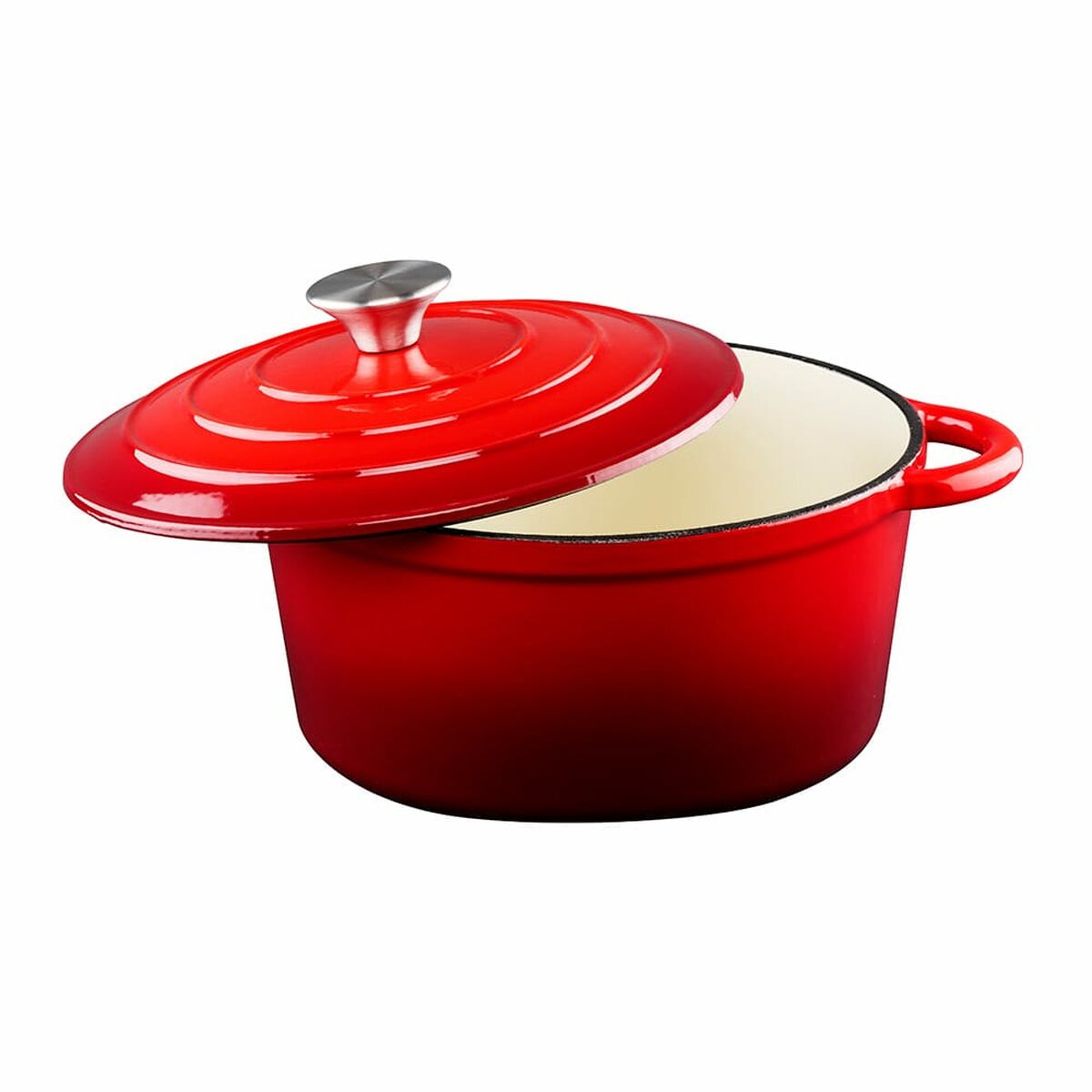 Casserole Alpina Red Cast Iron 3,8 L 24 x 11,8 cm