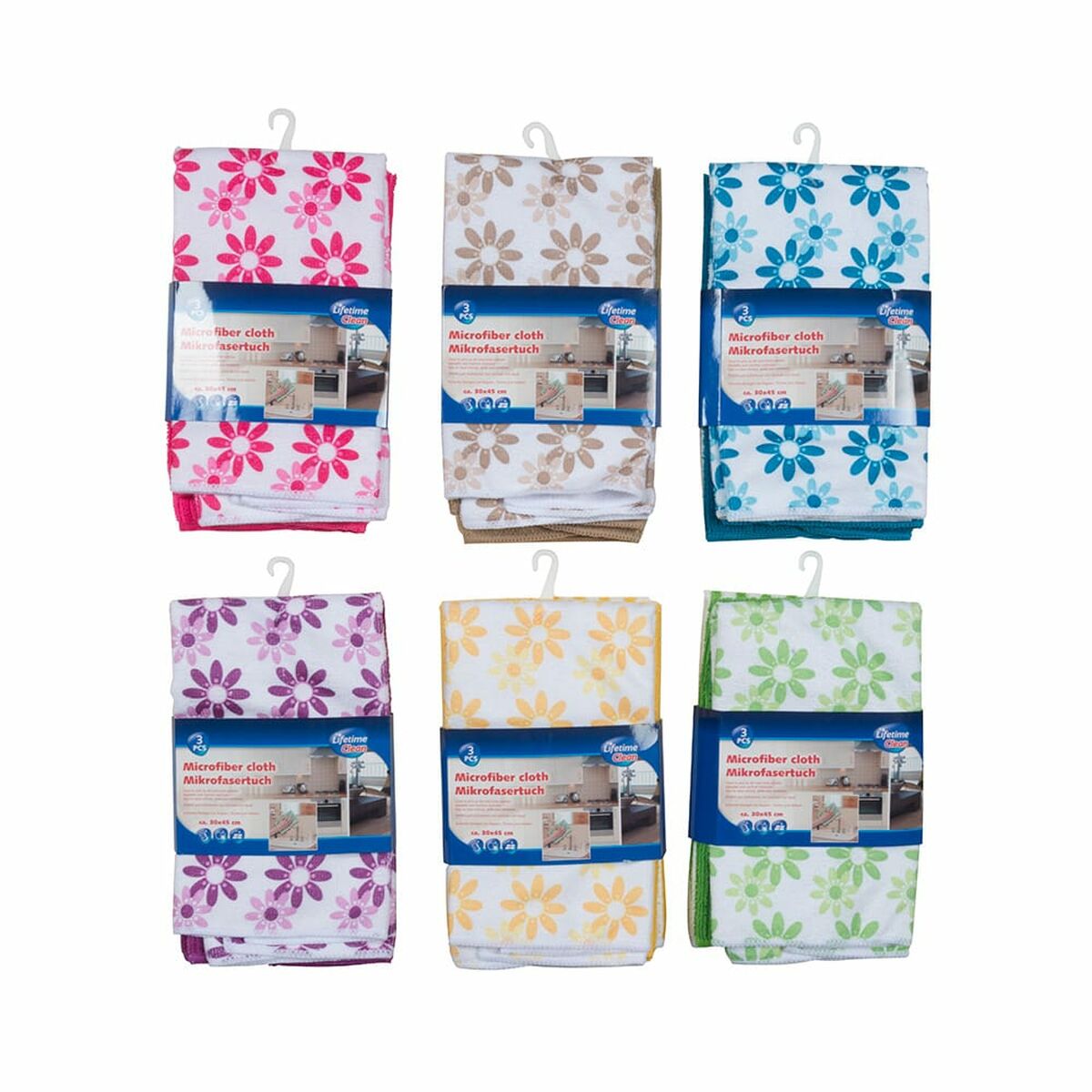 Microfibre cleaning cloth Lifetime Multicolour 30 x 45 cm Microfibre cleaning cloth Lifetime Multicolour 30 x 45 cm