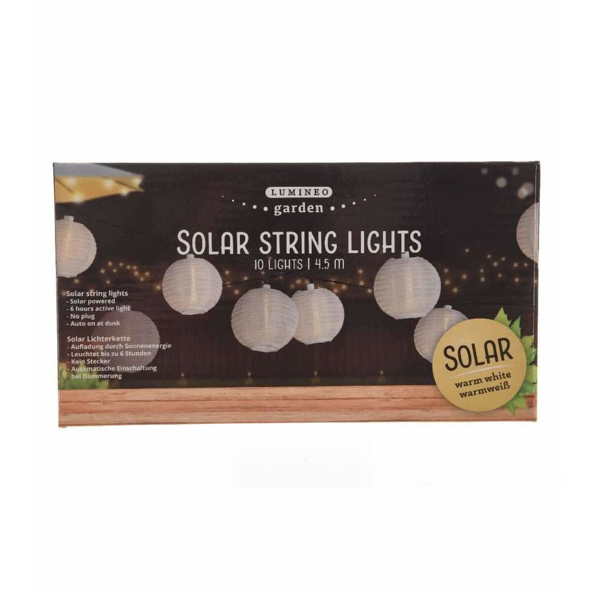 Wreath of LED Lights Lumineo Exterior Solar White (7,5 m)