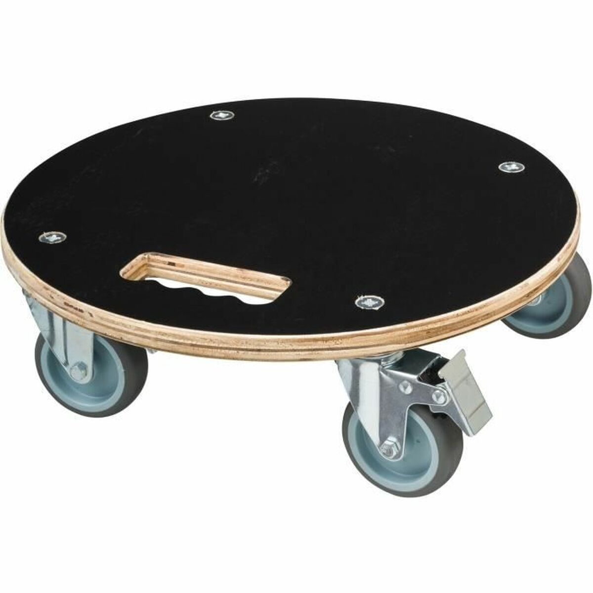 Flowerpot Standt with Wheels Nature Wood  38 cm