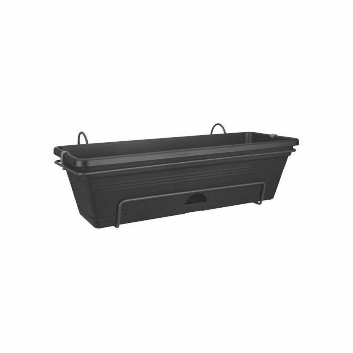 Plant pot Elho Basics 25,7 x 47,3 x 16,7 cm Black Green Plastic Plant pot Elho Basics 25,7 x 47,3 x 16,7 cm Black Green Plastic